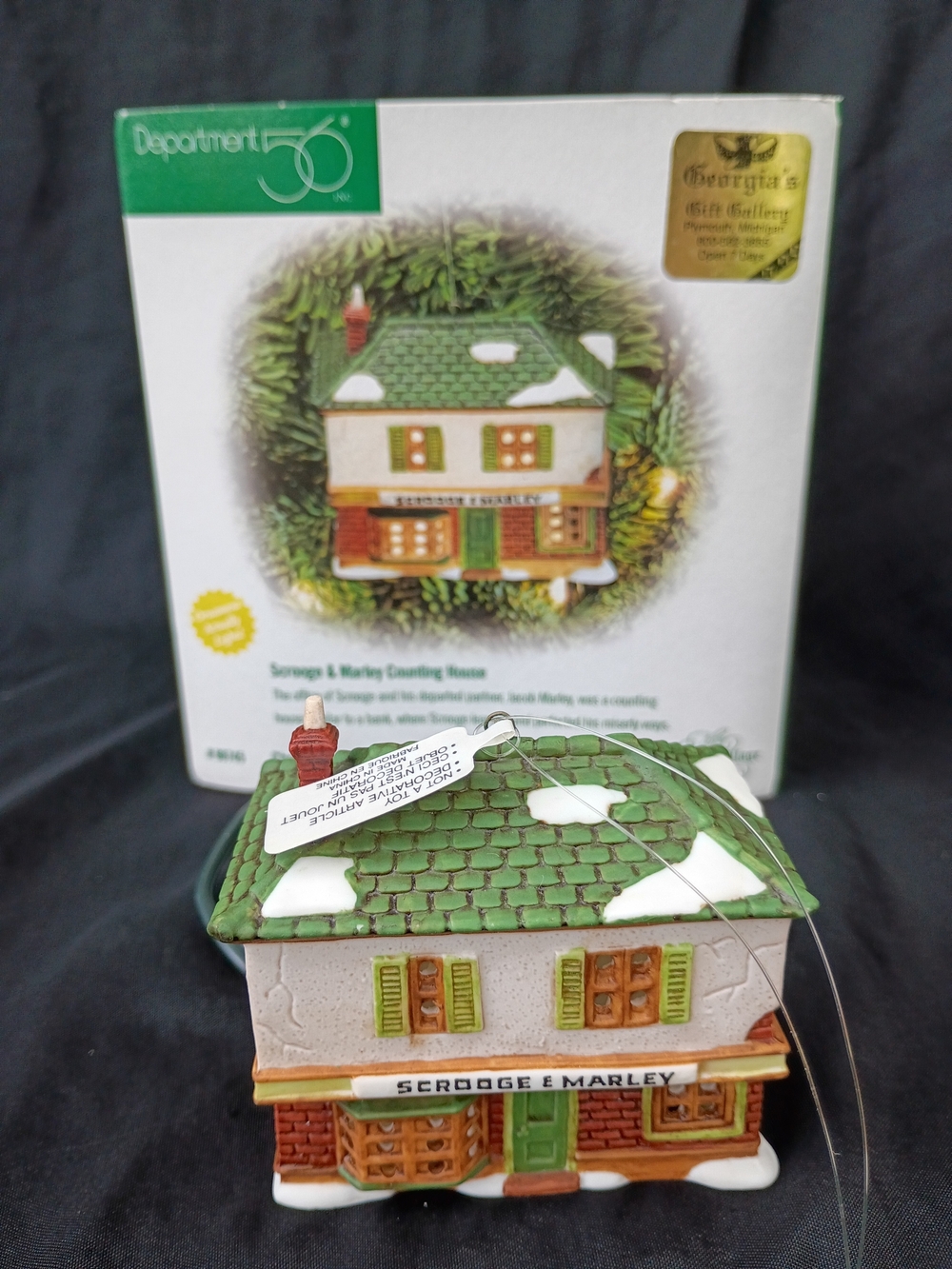Department 56 Scrooge & Marley Green Roof Holiday House Ornament